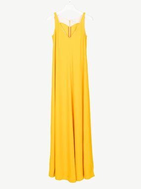 Paul Smith Yellow Crepe Sleeveless Maxi Dress